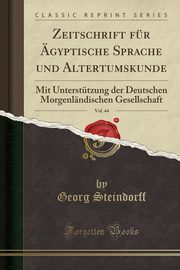 ksiazka tytu: Zeitschrift fr gyptische Sprache und Altertumskunde, Vol. 44 autor: Steindorff Georg