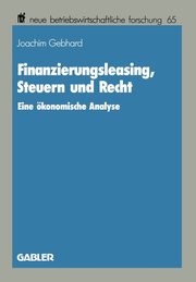 Finanzierungsleasing, Steuern und Recht, Gebhard Joachim