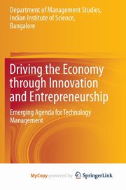 Driving the Economy through Innovation and Entrepreneurship, TBD