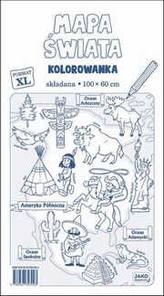 Mapa wiata Kolorowanka XL 2 sztuki, 