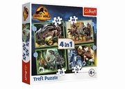 Puzzle 4w1 Grone dinozaury Jurassic World, 