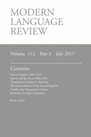 Modern Language Review (112, 