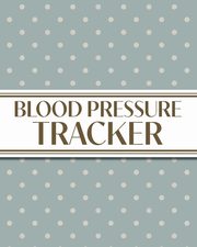 XL Large Print 1-Year Blood Pressure Tracker (Cream Polka Dots on Blue), Revive Stationery