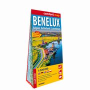 Benelux Belgium Netherlands Luxemburg road map 1:500 000 (laminat) 2025, 