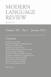 Modern Language Review (109, 