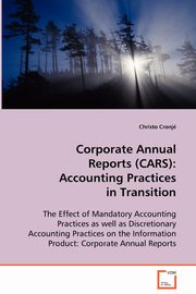 Corporate Annual Reports (CARS), Cronj Christo