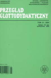 ksiazka tytu: Przegld Glottodydaktyczny t. 21/2004 autor: 