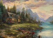 Puzzle 1000 Thomas Kinkade Wyjazd w mskim gronie, 