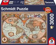 Puzzle 3000 Staroytna mapa wiata, 