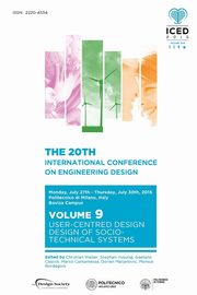 Proceedings of the 20th International Conference on Engineering Design (ICED 15) Volume 9, 