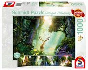 Puzzle 1000 Georgia Fellenberg Jele w lesie, 