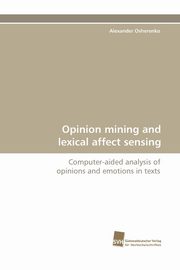 Opinion Mining and Lexical Affect Sensing, Osherenko Alexander