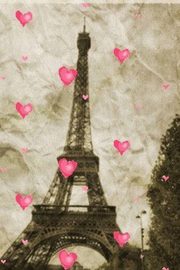 ksiazka tytu: paris Eiffel Tower  pink hearts Vintage creative blank  page journal autor: Huhn Sir Michael