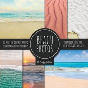 Beach Photos Scrapbook Paper Pad 8x8 Scrapbooking Kit for Papercrafts, Cardmaking, DIY Crafts, Summer Aesthetic Design, Multicolor, Crafty As Ever