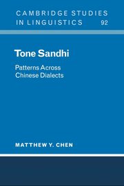 Tone Sandhi, Chen Matthew Y.