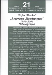 ksiazka tytu: Rozprawy slawistyczne nr 21 1986-06 Bibliografia autor: Warcho Stefan