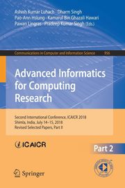 Advanced Informatics for Computing Research, 