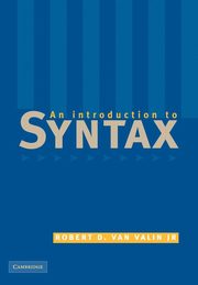 An Introduction to Syntax, Van Valin Robert D. Jr.