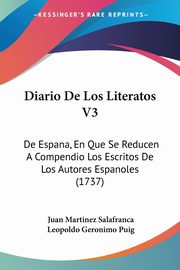 Diario De Los Literatos V3, Salafranca Juan Martinez