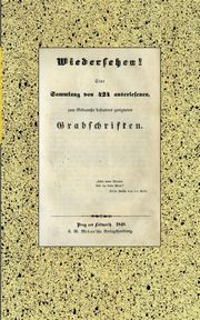 Wiedersehen! 424 Grabschriften aus der Biedermeierzeit., Anonymus Anonymus