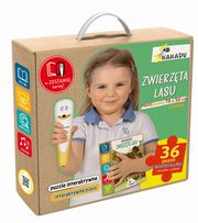 Zwierzta lasu Mwice puzzle interaktywne, Modnicka Magdalena, Wojtyra Piotr