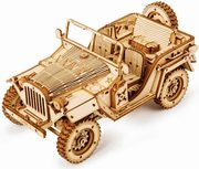 Robotime Drewniane Puzzle 3D Jeep Wojskowy, 