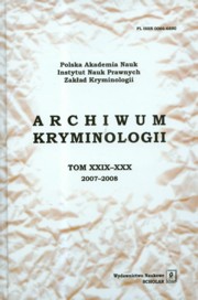 ksiazka tytu: Archiwum kryminologii t. XXIX-XXX 2007-2008 autor: 