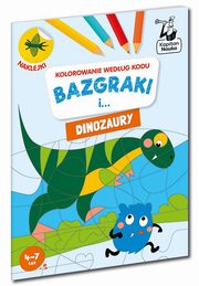 Kolorowanie wedug kodu Bazgraki i dinozaury Kapitan Nauka, 
