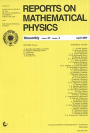 Reports on Mathematical Physics 63/2 2009, 