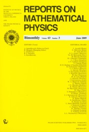 Reports on Mathematical Physics 63/3 2009, 