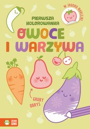 Pierwsza kolorowanka Gruby obrys Owoce i warzywa, 