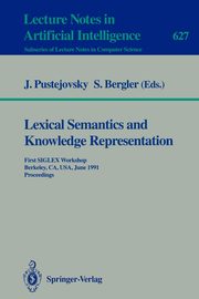 Lexical Semantics and Knowledge Representation, 