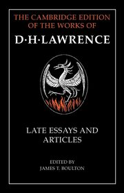 D. H. Lawrence, Lawrence D. H.