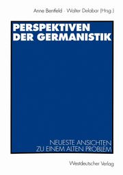 Perspektiven der Germanistik, Bentfeld Anne