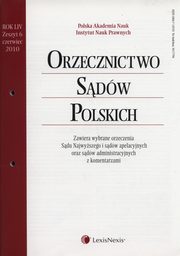 ksiazka tytu: Orzecznictwo Sdw Polskich 6/2010 autor: 