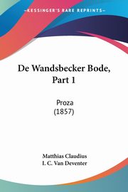 De Wandsbecker Bode, Part 1, Claudius Matthias