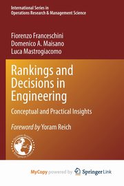 Rankings and Decisions in Engineering, Franceschini Fiorenzo