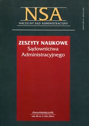 ksiazka tytu: Zeszyty Naukowe Sdownictwa Administracyjnego 2/2011 autor: 