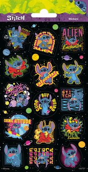Brokatowe naklejki Stitch, 
