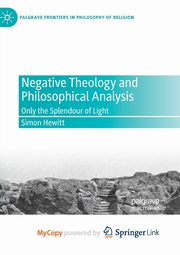 Negative Theology and Philosophical Analysis, Hewitt Simon