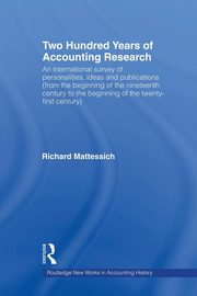 Two Hundred Years of Accounting Research, Mattessich Richard