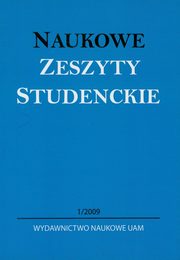 ksiazka tytu: Naukowe Zeszyty Studenckie 1/2009 autor: Klichowski Micha