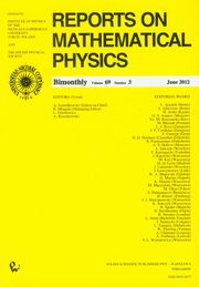 Reports on Mathematical Physics 69/3 /2012, 