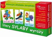 Litery sylaby wyrazy edukacyjna ukadanka obrazkowa, 