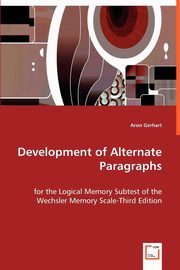 Development of Alternate Paragraphs, Gerhart Aron