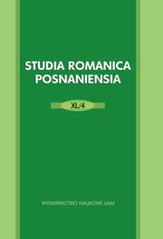 ksiazka tytu: Studia Romanica Posnaniensia XL/4 autor: 