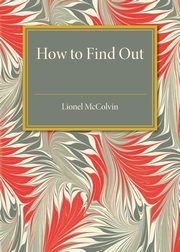 How to Find Out, McColvin Lionel