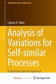 Analysis of Variations for Self-similar Processes, Tudor Ciprian