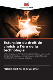 Extension du droit de choisir ? l'?re de la technologie, Galamali Mohammad Kaleem