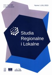 ksiazka tytu: Studia Regionalne i Lokalne 1 ( 91) 2023 autor: 